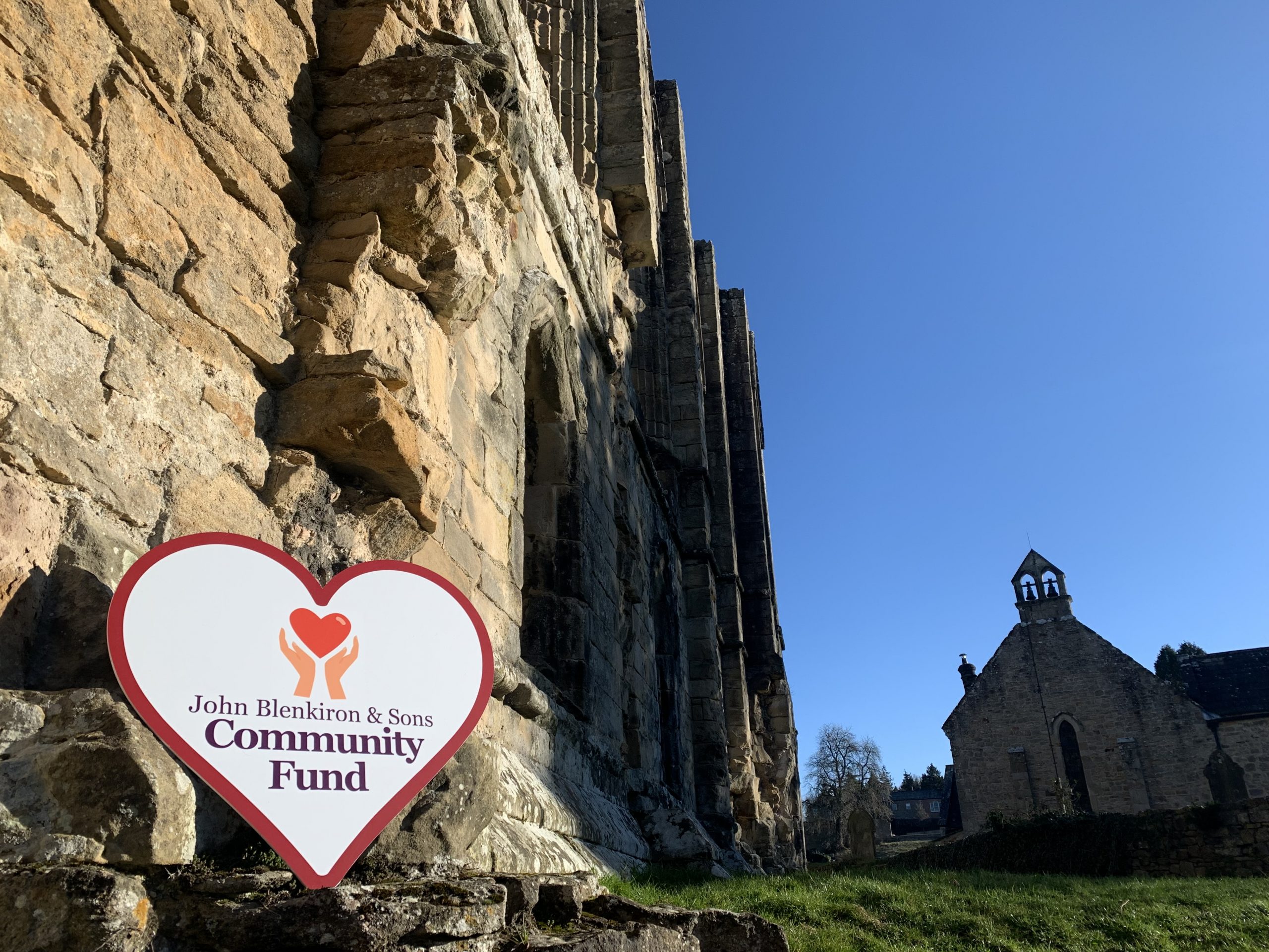 John Blenkiron & Sons Community Fund sign